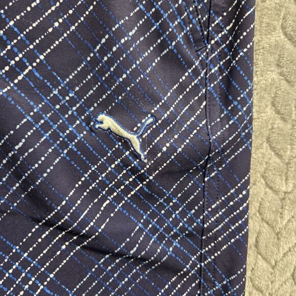 Puma Dry Cell Mens Size 32 Golf Shorts Blue Outdoor Activewear Stripes - Picture 7 of 8